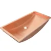 Native Trails Trough 30" Rectangle Copper Bathroom Sink, Polished Copper, CPS400