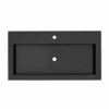 Native Trails Trough 36" Rectangle NativeStone Concrete Bathroom Sink, 1 Faucet Hole, Charcoal, NSL3619-C