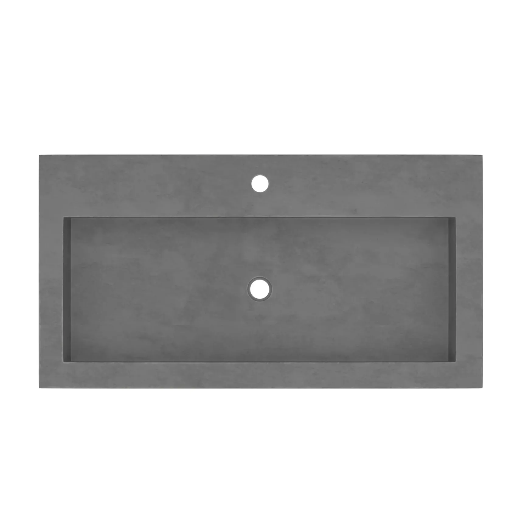 Native Trails Trough 36" Rectangle NativeStone Concrete Bathroom Sink, 1 Faucet Hole, Slate, NSL3619-S
