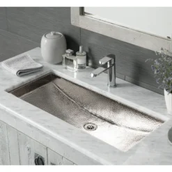 Native Trails Trough 30" Rectangle Nickel Bathroom Sink, Polished Nickel, CPS800