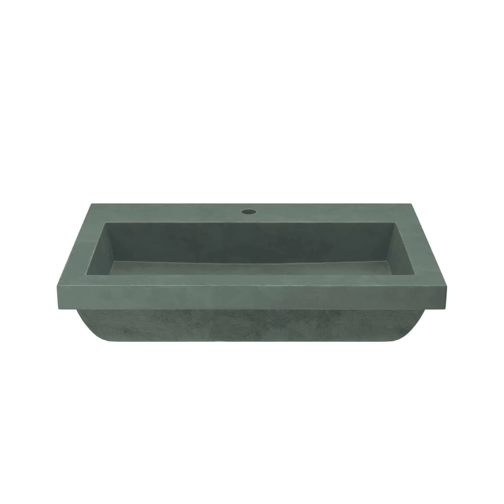 Native Trails Trough 30" x 19" Rectangle Drop In NativeStone Concrete ADA Bathroom Sink, Forest, NSL3019-F