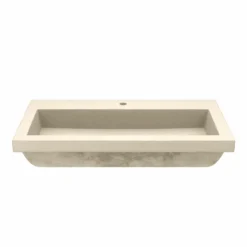 Native Trails Trough 36" x 19" Rectangle Drop In NativeStone Concrete ADA Bathroom Sink, Sand, NSL3619-D