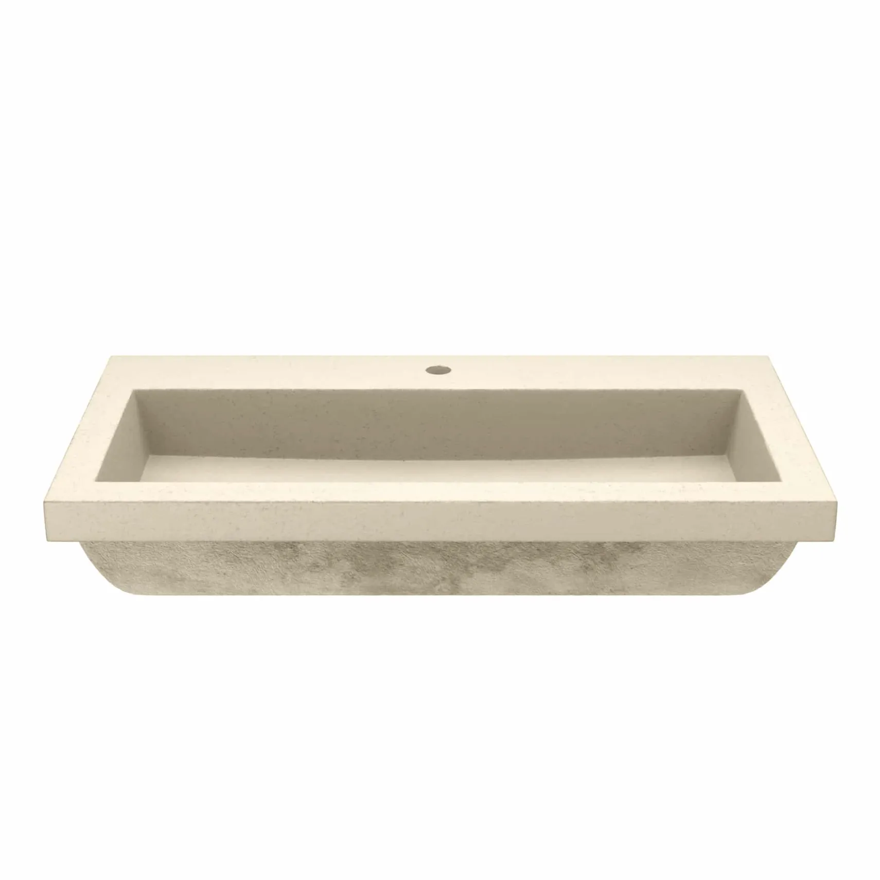 Native Trails Trough 36" x 19" Rectangle Drop In NativeStone Concrete ADA Bathroom Sink, Sand, NSL3619-D