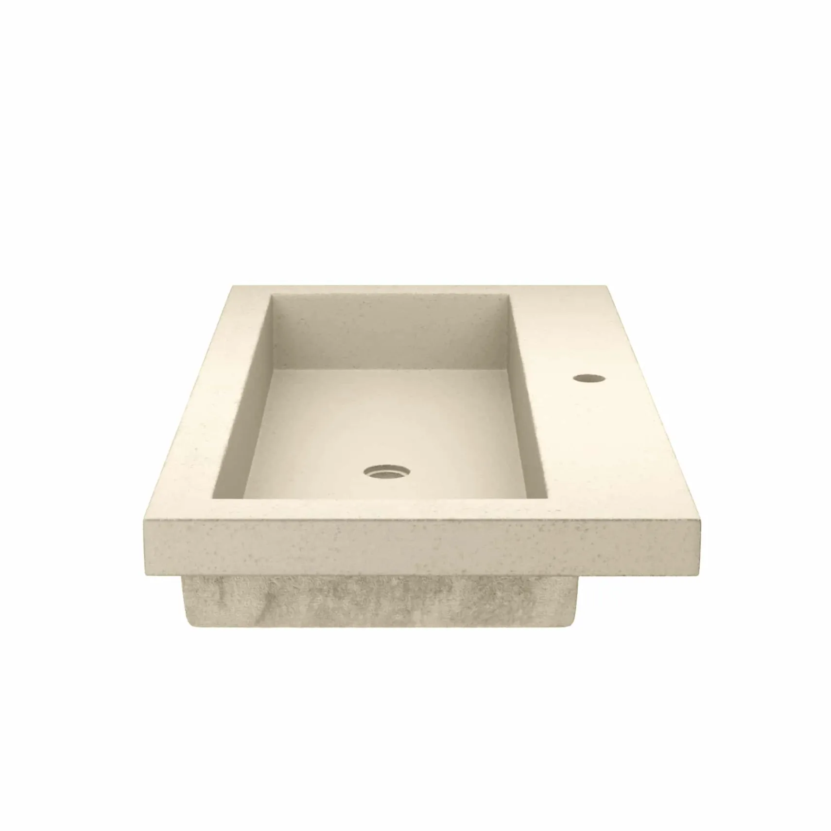 Native Trails Trough 36" x 19" Rectangle Drop In NativeStone Concrete ADA Bathroom Sink, Sand, NSL3619-D