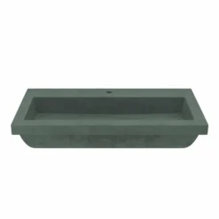 Native Trails Trough 36" x 19" Rectangle Drop In NativeStone Concrete ADA Bathroom Sink, Forest, NSL3619-F