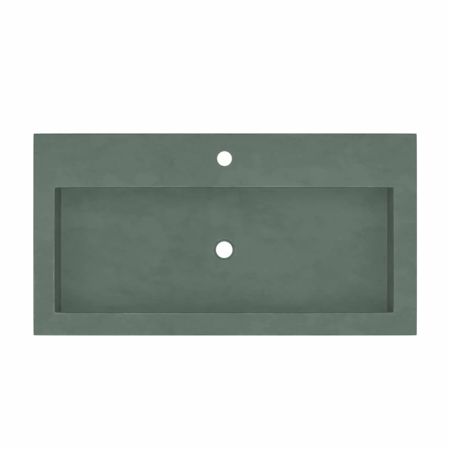 Native Trails Trough 36" x 19" Rectangle Drop In NativeStone Concrete ADA Bathroom Sink, Forest, NSL3619-F