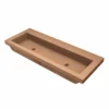 Native Trails Trough 48" x 19" Rectangle Drop In NativeStone Concrete ADA Bathroom Sink, Terracotta, NSL4819-TX