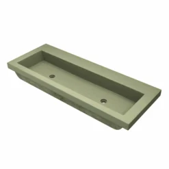Native Trails Trough 48" x 19" Rectangle Drop In NativeStone Concrete ADA Bathroom Sink, Sage, NSL4819-GX