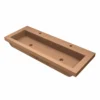 Native Trails Trough 48" x 19" Rectangle Drop In NativeStone Concrete ADA Bathroom Sink, Terracotta, NSL4819-T