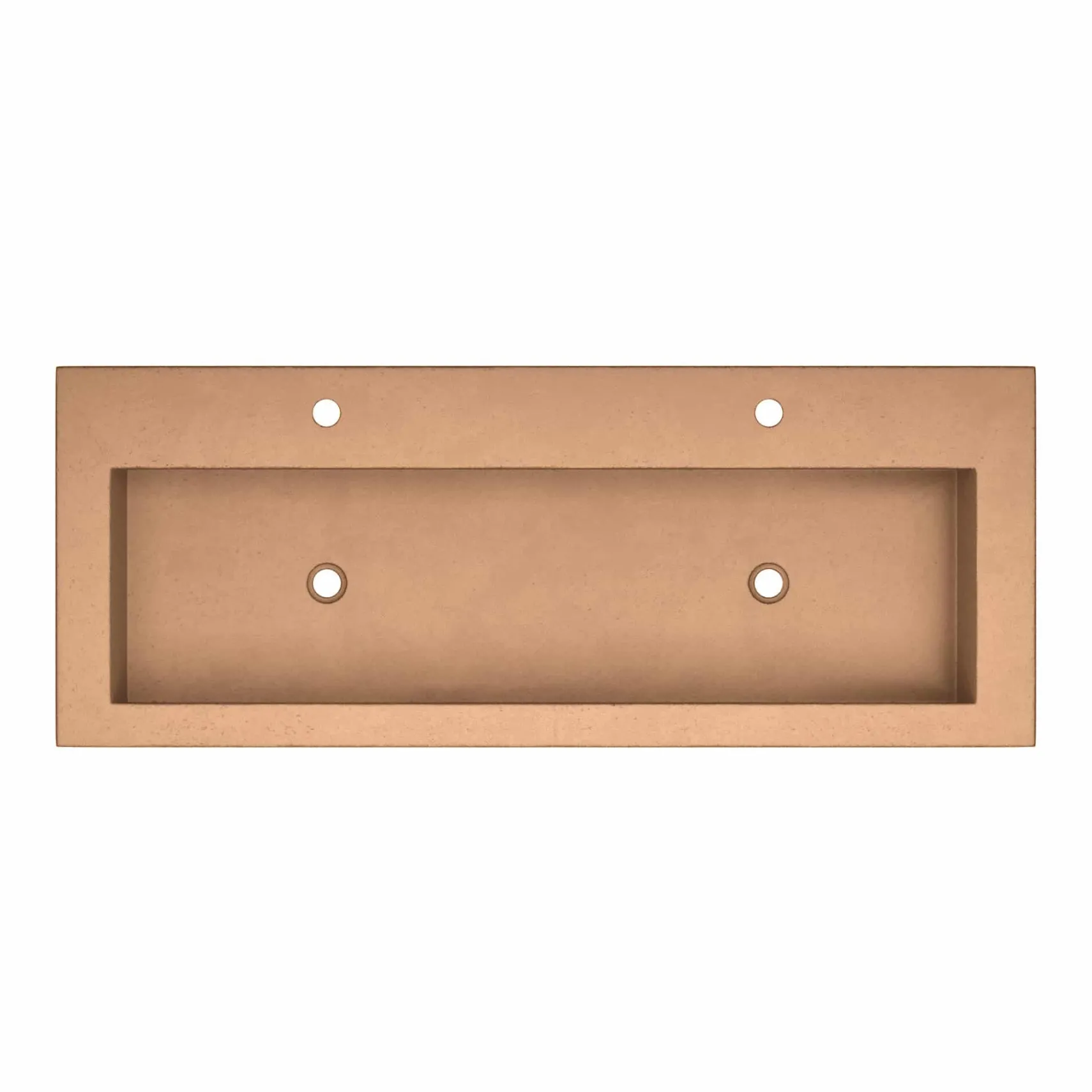 Native Trails Trough 48" x 19" Rectangle Drop In NativeStone Concrete ADA Bathroom Sink, Terracotta, NSL4819-T