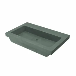 Native Trails Trough 30" x 19" Rectangle Drop In NativeStone Concrete ADA Bathroom Sink, Forest, NSL3019-FX