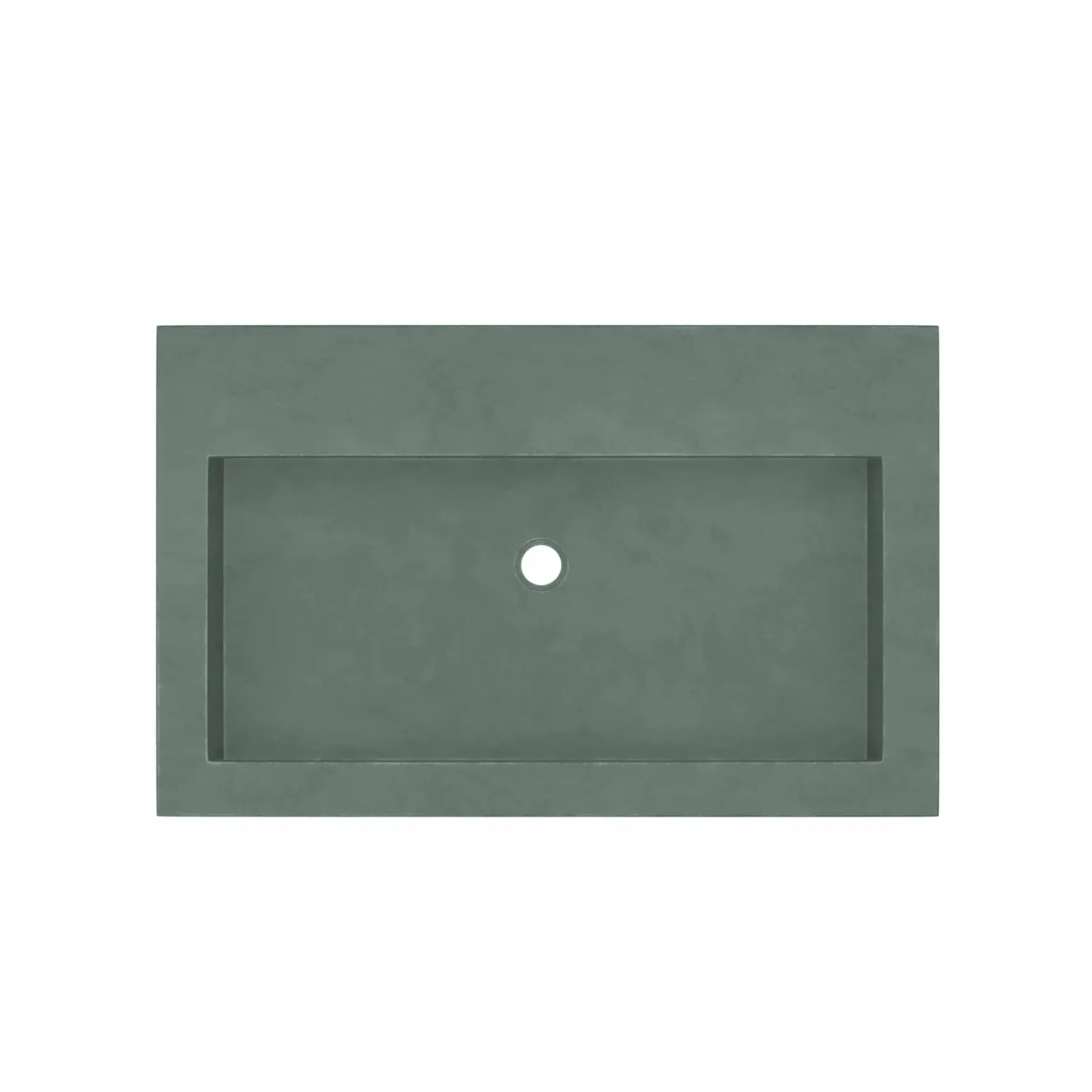 Native Trails Trough 30" x 19" Rectangle Drop In NativeStone Concrete ADA Bathroom Sink, Forest, NSL3019-FX