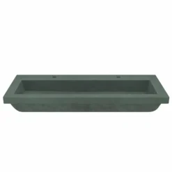 Native Trails Trough 48" x 19" Rectangle Drop In NativeStone Concrete ADA Bathroom Sink, Forest, NSL4819-F
