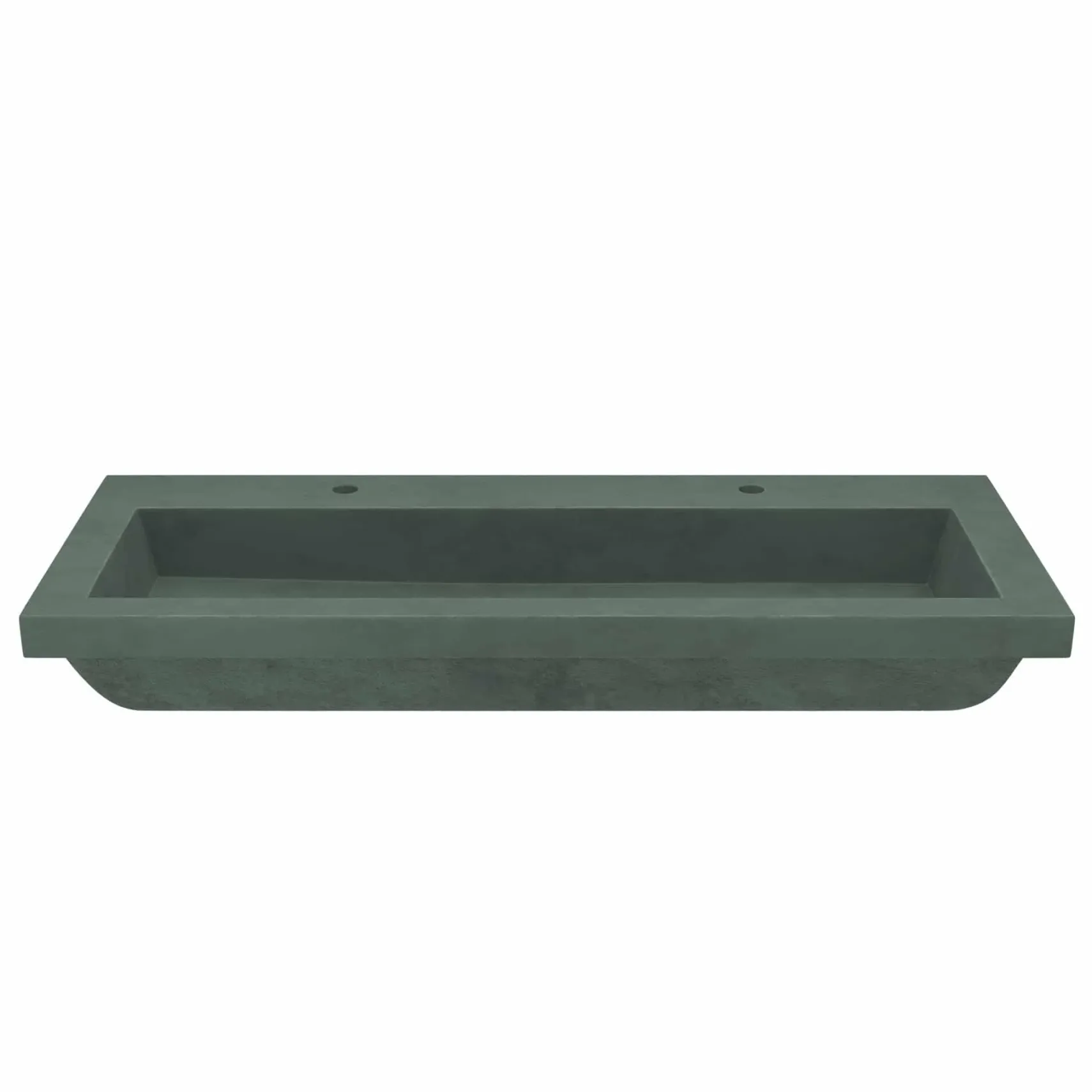 Native Trails Trough 48" x 19" Rectangle Drop In NativeStone Concrete ADA Bathroom Sink, Forest, NSL4819-F