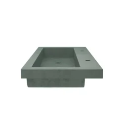 Native Trails Trough 48" x 19" Rectangle Drop In NativeStone Concrete ADA Bathroom Sink, Forest, NSL4819-F