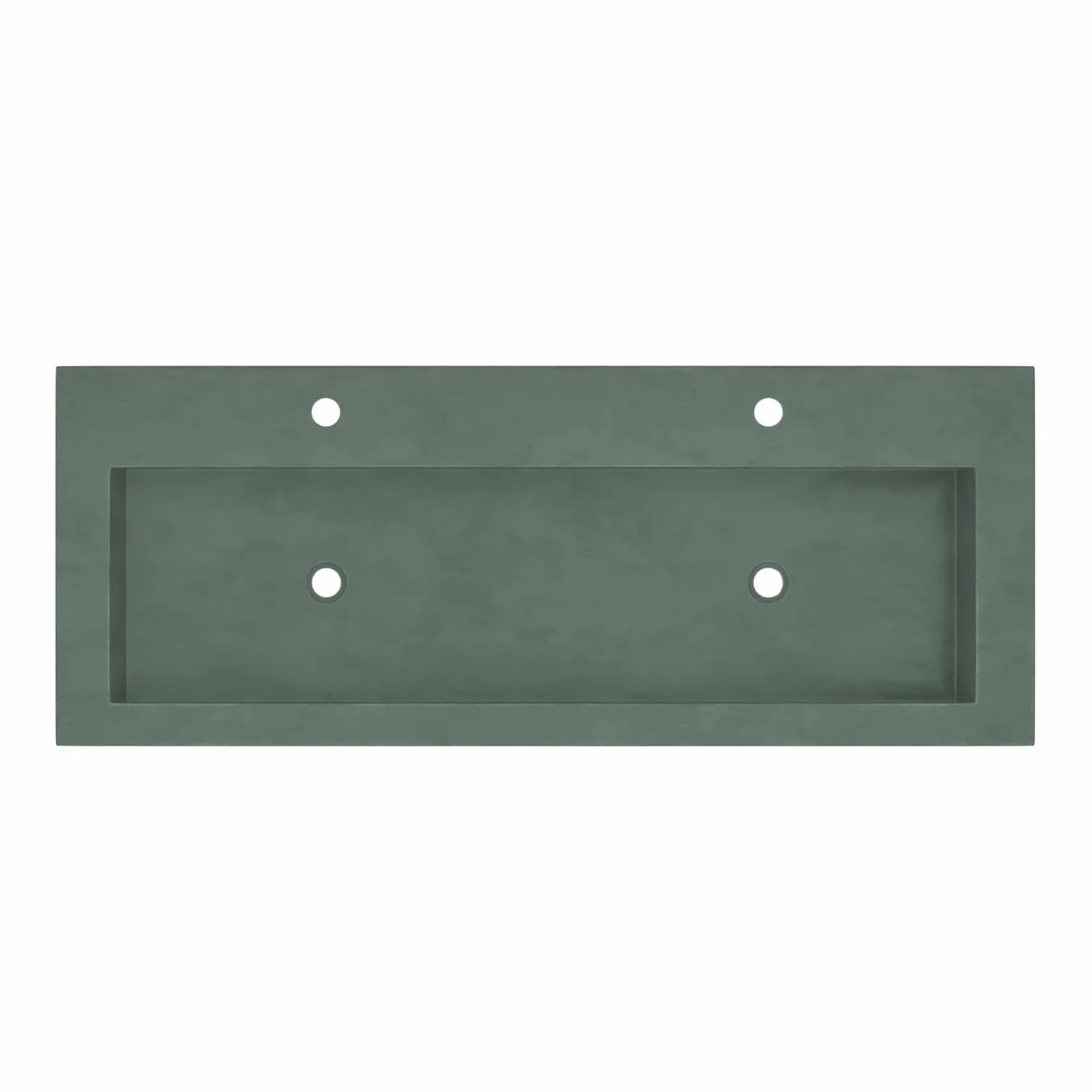 Native Trails Trough 48" x 19" Rectangle Drop In NativeStone Concrete ADA Bathroom Sink, Forest, NSL4819-F