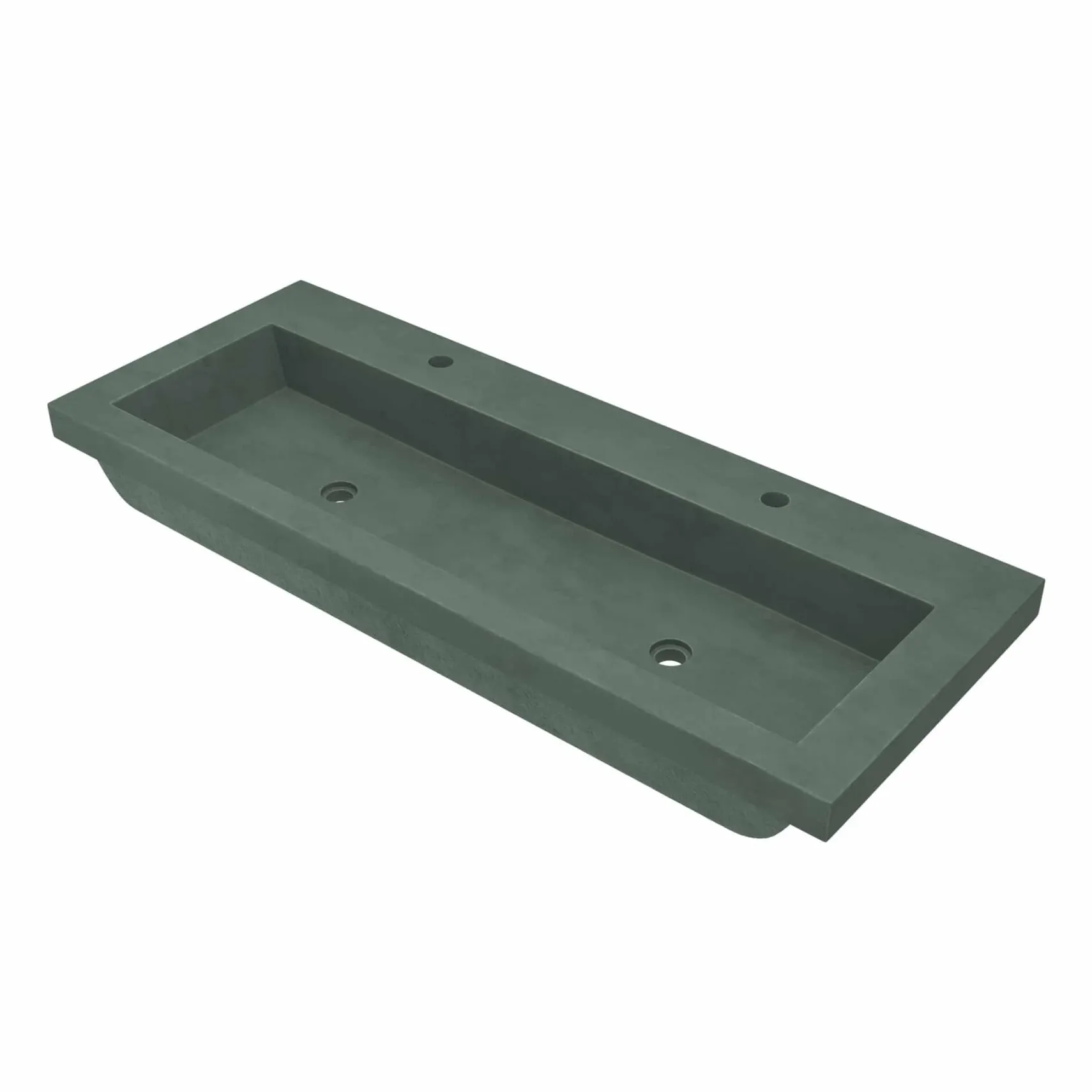 Native Trails Trough 48" x 19" Rectangle Drop In NativeStone Concrete ADA Bathroom Sink, Forest, NSL4819-F