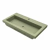 Native Trails Trough 36" x 19" Rectangle Drop In NativeStone Concrete ADA Bathroom Sink, Sage, NSL3619-G