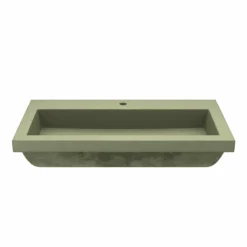 Native Trails Trough 36" x 19" Rectangle Drop In NativeStone Concrete ADA Bathroom Sink, Sage, NSL3619-G