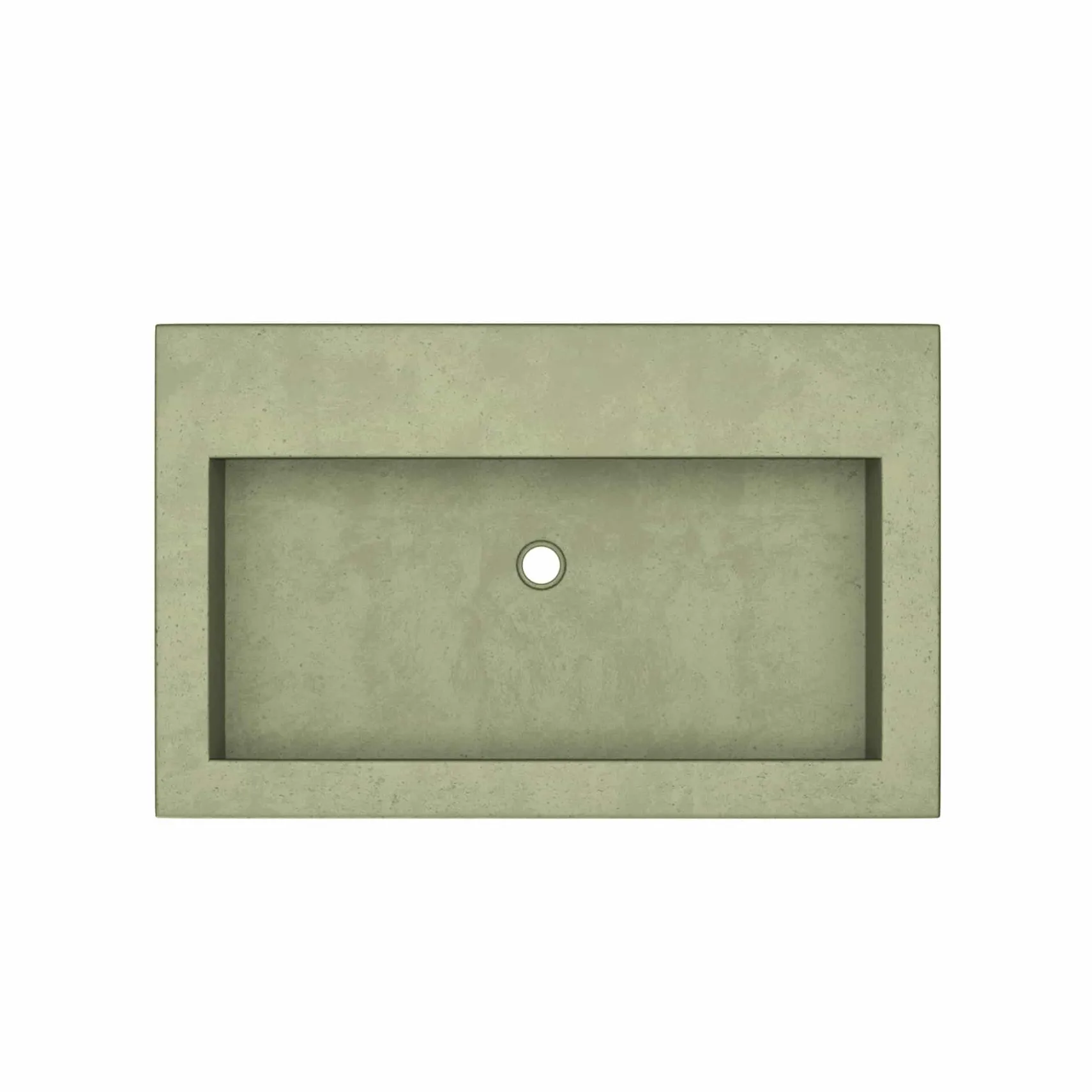 Native Trails Trough 30" x 19" Rectangle Drop In NativeStone Concrete ADA Bathroom Sink, Sage, NSL3019-GX