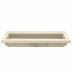 Native Trails Trough 48" x 19" Rectangle Drop In NativeStone Concrete ADA Bathroom Sink, Sand, NSL4819-DX