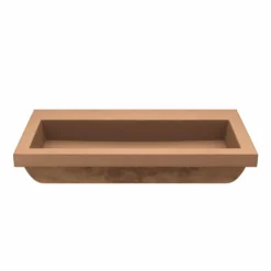 Native Trails Trough 36" x 19" Rectangle Drop In NativeStone Concrete ADA Bathroom Sink, Terracotta, NSL3619-TX