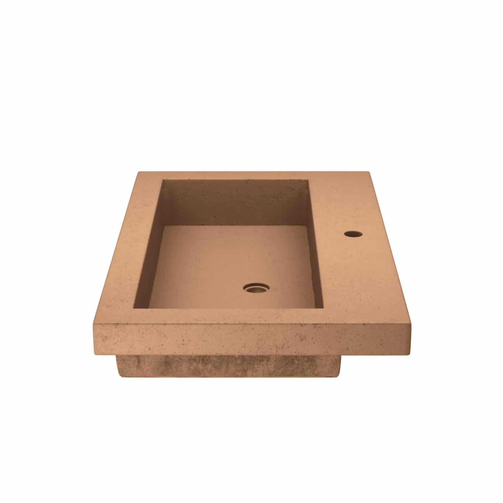 Native Trails Trough 30" x 19" Rectangle Drop In NativeStone Concrete ADA Bathroom Sink, Terracotta, NSL3019-T