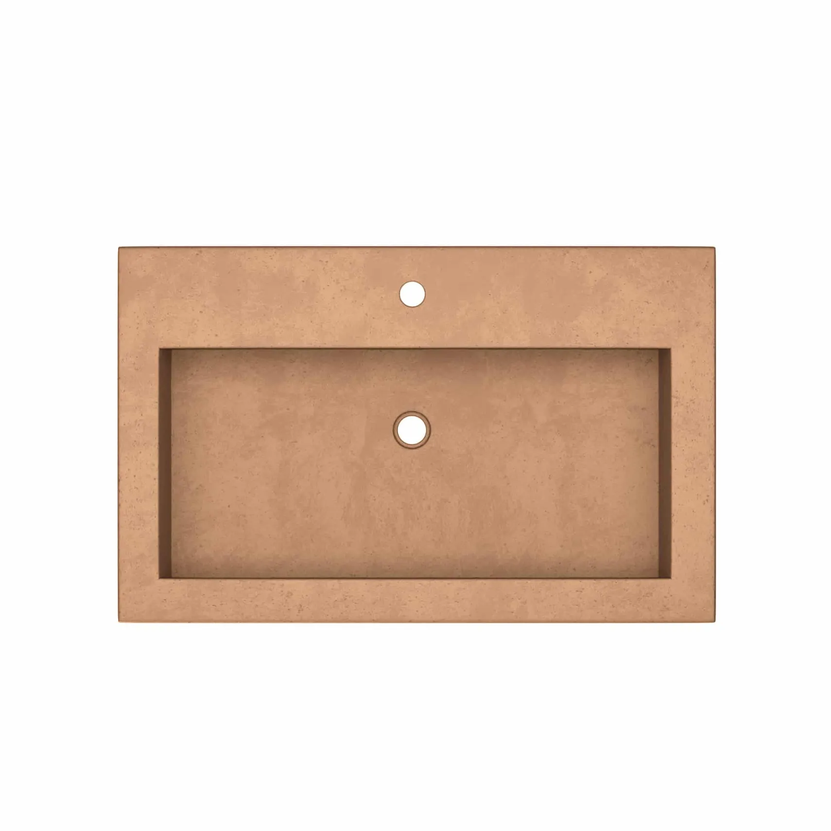 Native Trails Trough 30" x 19" Rectangle Drop In NativeStone Concrete ADA Bathroom Sink, Terracotta, NSL3019-T