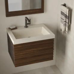 Native Trails Winemaker 24" Floating Wall-Mount Reclaimed Wood Vanity Base in Cask Oak, VNM101