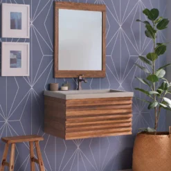 Native Trails Winemaker 30" Floating Wall Mount Vanity Base in Cask Oak, VNM201