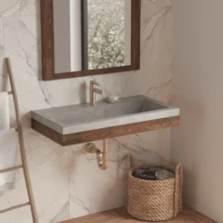 Native Trails Winemaker Napa 36" Wall-Mount Reclaimed Wood Vanity Base in Cask Oak, VNP361