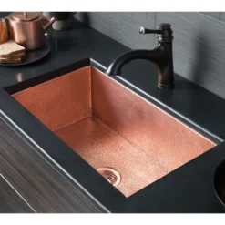 Native Trails Cocina 30" Copper Kitchen Sink, Polished Copper, CPK493