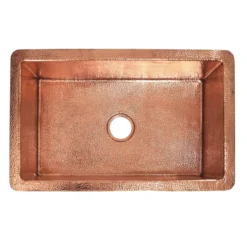 Native Trails Cocina 30" Copper Kitchen Sink, Polished Copper, CPK493