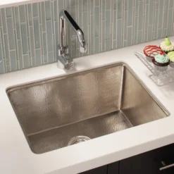 Native Trails Cocina 24" Nickel Kitchen Sink, Brushed Nickel, CPK579