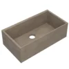 Native Trails Concierge 33" NativeStone Concrete Workstation Farmhouse Kitchen Sink, Earth, NSKG3318-E