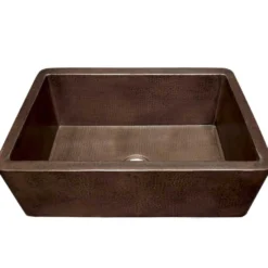 Native Trails 33" Copper Farmhouse Sink, Antique Copper, CPK273