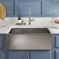 Native Trails Farmhouse 30 30" Copper Farmhouse Sink, Polished Nickel, CPK894