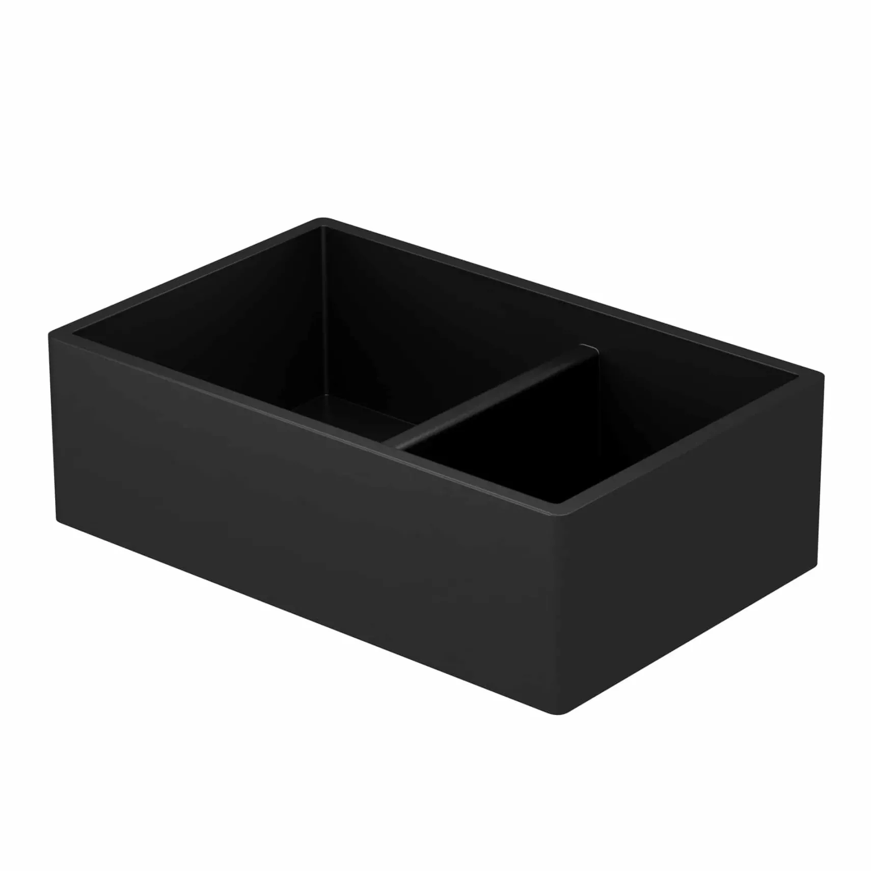 Native Trails Farmhouse Double Bowl 33" NativeStone Concrete Farmhouse Sink, 60/40 Double Bowl, Charcoal, NSKD3321-C