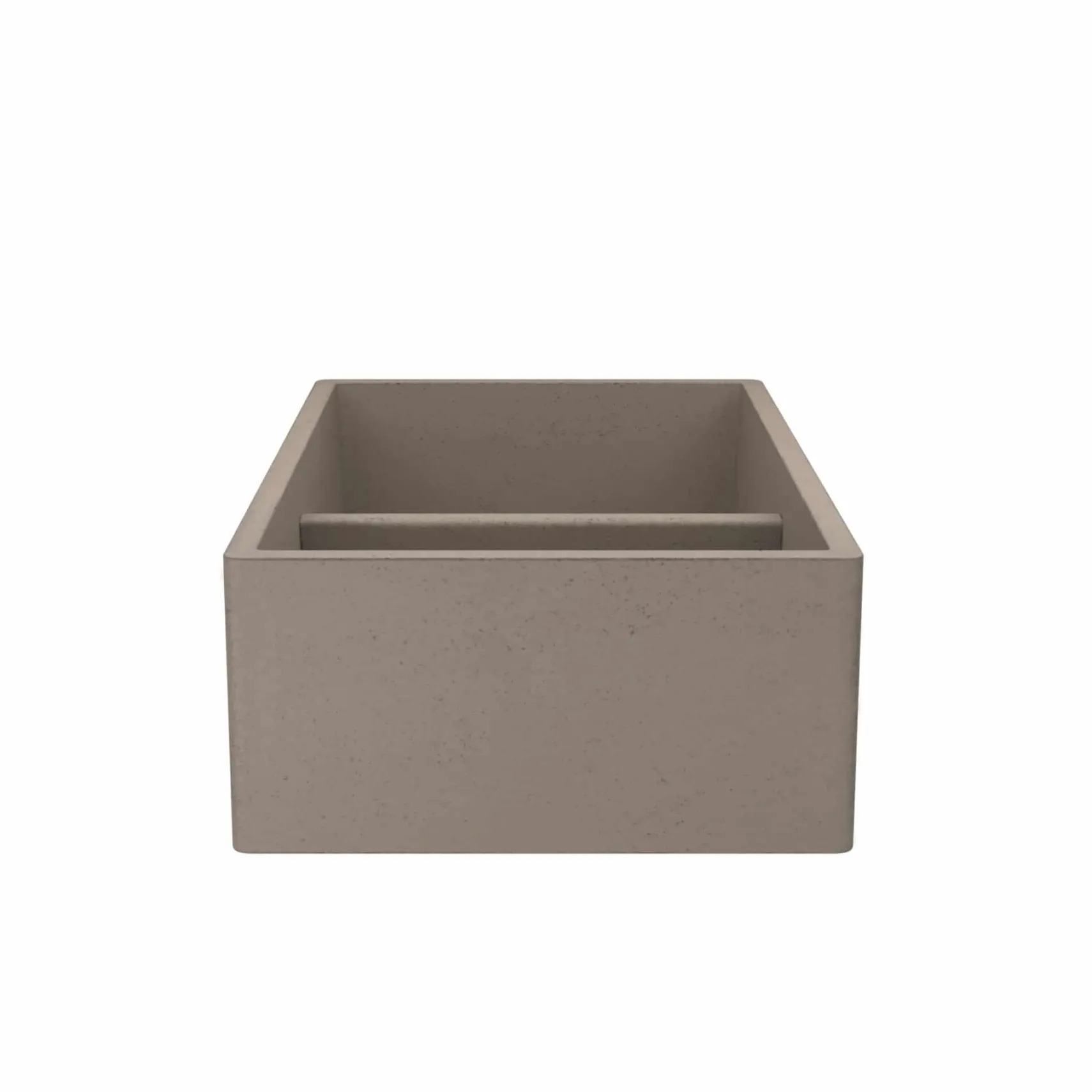 Native Trails Farmhouse Double Bowl 33" NativeStone Concrete Farmhouse Sink, 60/40 Double Bowl, Earth, NSKD3321-E