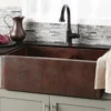 Native Trails Farmhouse Duet 33" Copper Farmhouse Sink, 60/40 Double Bowl, Antique Copper, CPK276