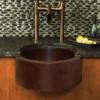 Native Trails Fiesta 19" Copper Farmhouse Sink, Antique Copper, CPS214