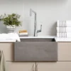 Native Trails 24" NativeStone Concrete Farmhouse Sink, Ash, NSK2418-A