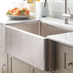 Native Trails 33" Nickel Farmhouse Sink, Brushed Nickel, CPK573