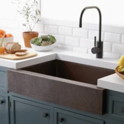 Native Trails Paragon 33" Copper Farmhouse Sink, Antique Copper, CPK291