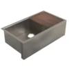Native Trails Pinnacle Concierge 33" Nickel Workstation Farmhouse Kitchen Sink, Brushed Nickel, CPKG592