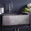 Native Trails Pinnacle 33" Copper Farmhouse Sink, Polished Nickel, CPK892