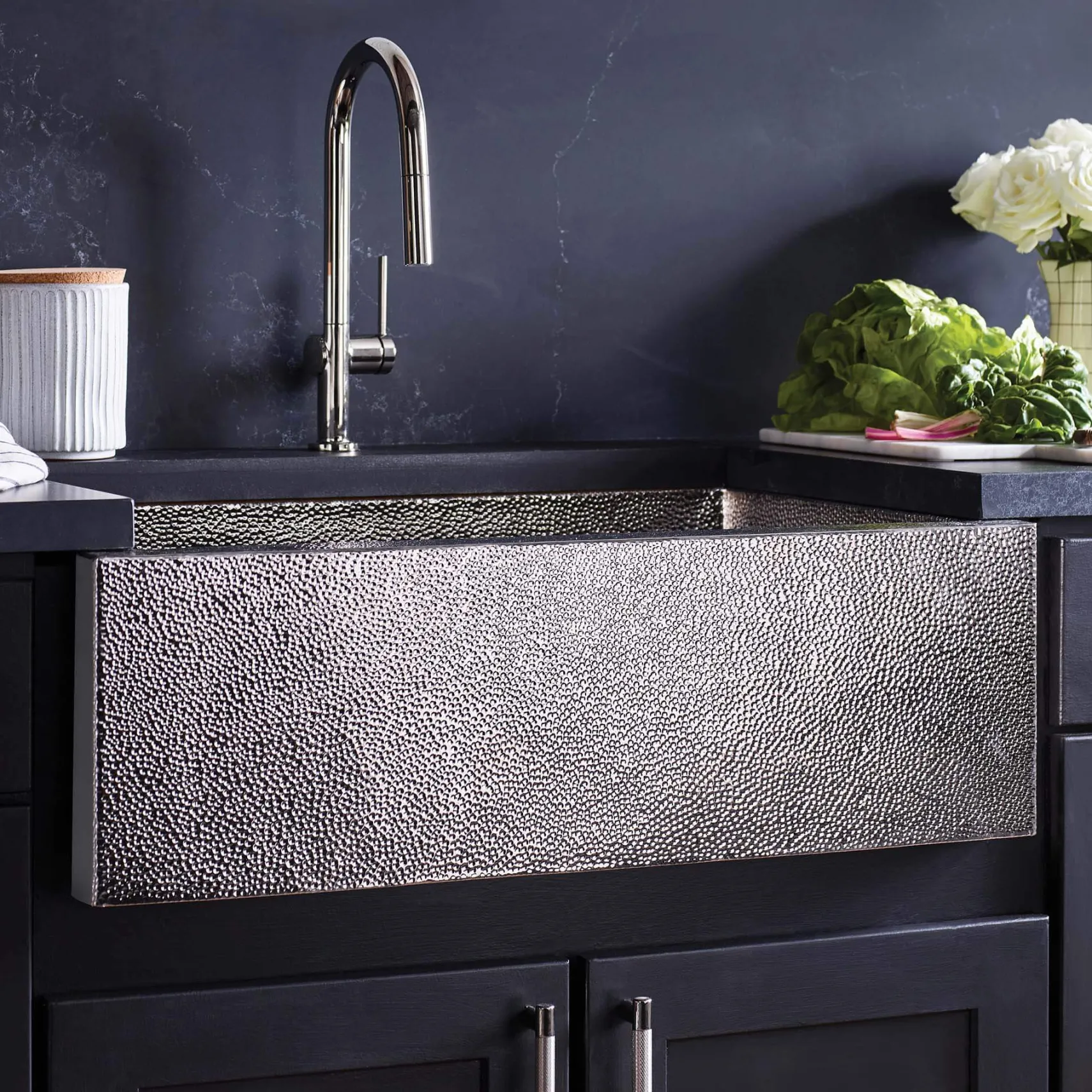 Native Trails Pinnacle 33" Copper Farmhouse Sink, Polished Nickel, CPK892