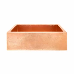 Native Trails Pinnacle 33" Copper Farmhouse Sink, Polished Copper, CPK492
