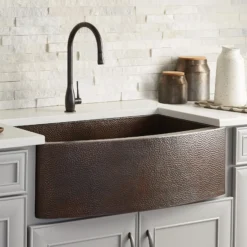 Native Trails Rhapsody 33" Copper Farmhouse Sink, Antique Copper, CPK295