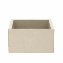 Native Trails Ventana 15" NativeStone Concrete Farmhouse Sink, Sand, NSB1515-D